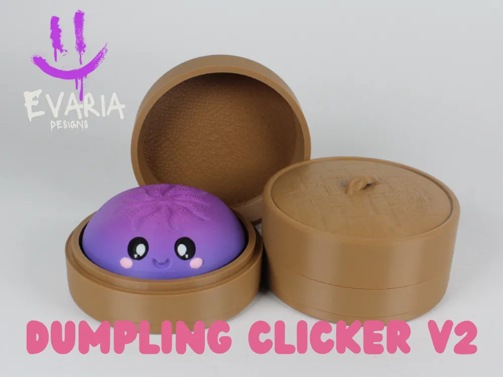 Alternate Dumpling Clicker photo showing the dumpling and steamer components.