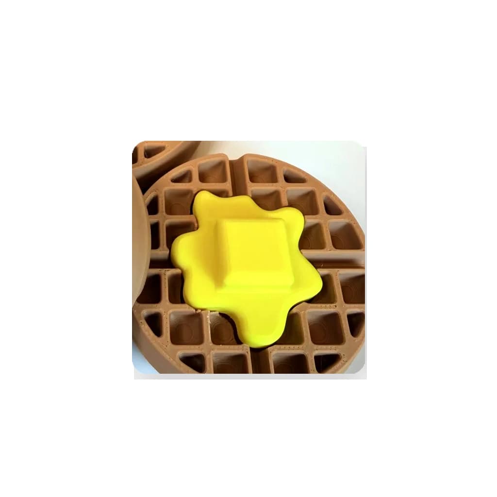 Clean product photo of a Waffle and Butter Clicker on a white background.